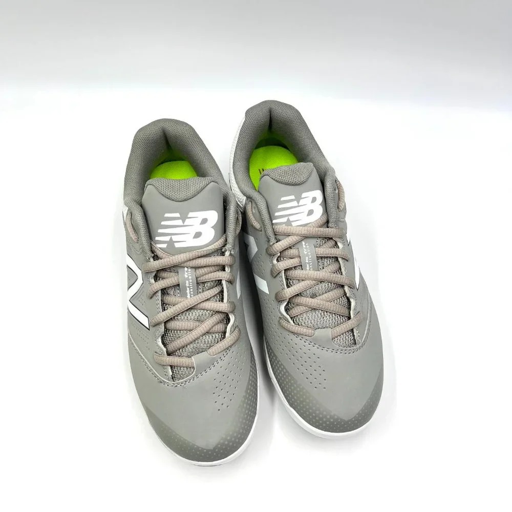 NEW BALANCE Womens Size 5 4040V1‎ Gray White Low Cut Softball Cleats Shoes